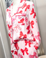 Charlotte Satin Pajama Set - Bows