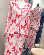 Charlotte Satin Pajama Set - Bows