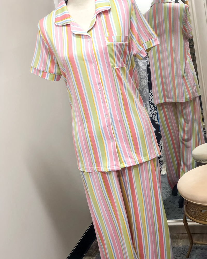 Janey Stripe - Pajama Pants