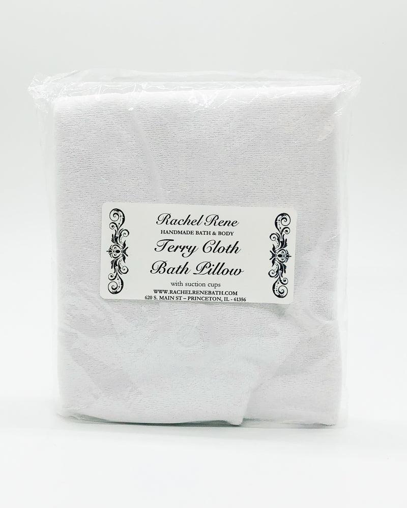 Terry Cloth Inflatable Bath Pillow