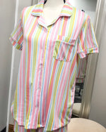 Janey Stripe - Button Up Sleep Shirt