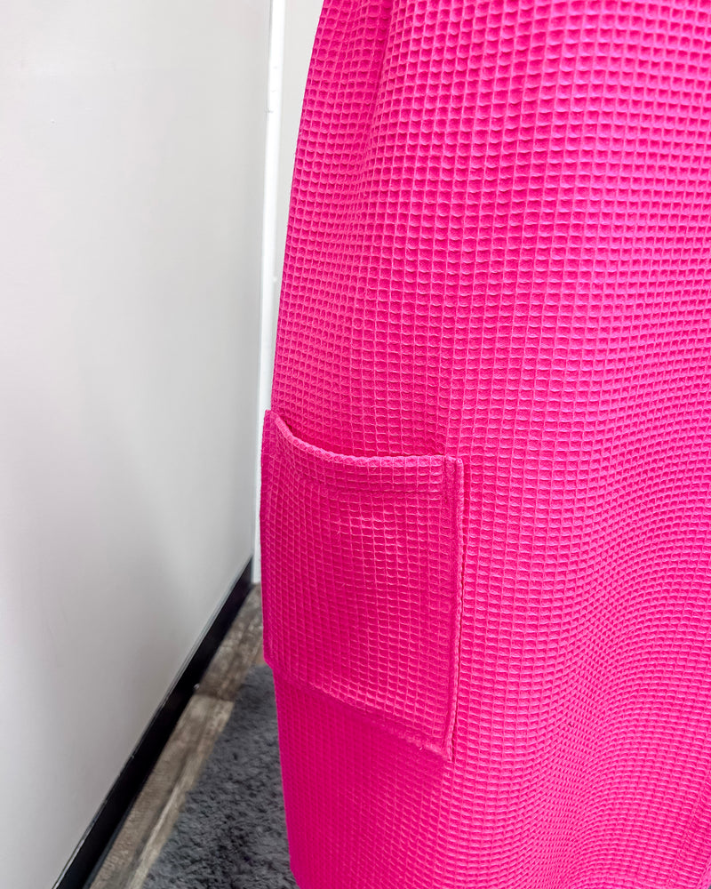 Waffle Spa Bath Wrap - Fuchsia