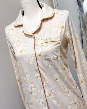 Harvest Toile - Button Up Sleep Shirt