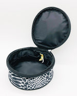 Round Makeup Case Blk/Wht