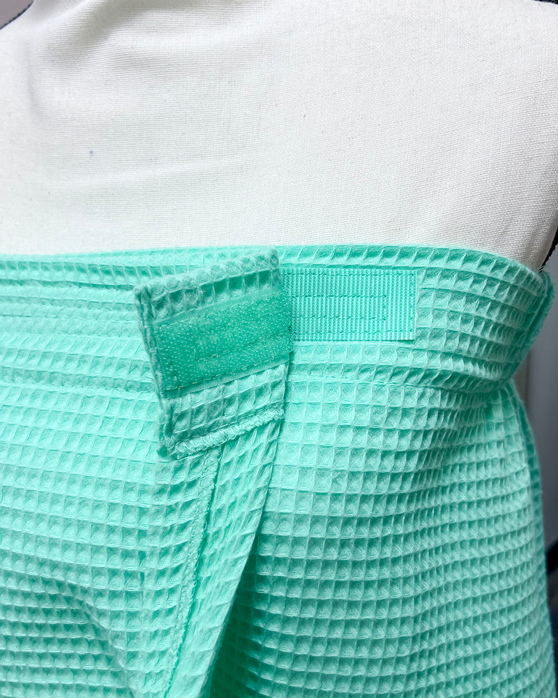 Waffle Spa Bath Wrap - Mint Green