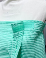 Waffle Spa Bath Wrap - Mint Green