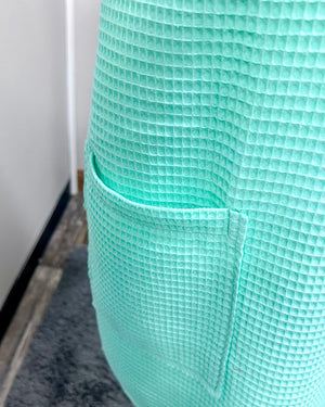 Waffle Spa Bath Wrap - Mint Green