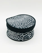 Round Makeup Case Blk/Wht