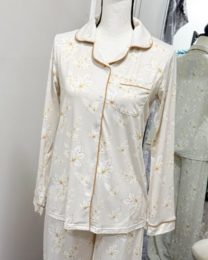 Harvest Toile - Button Up Sleep Shirt