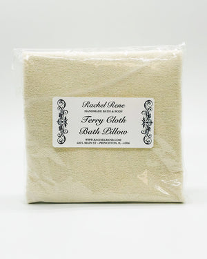 Terry Cloth Inflatable Bath Pillow