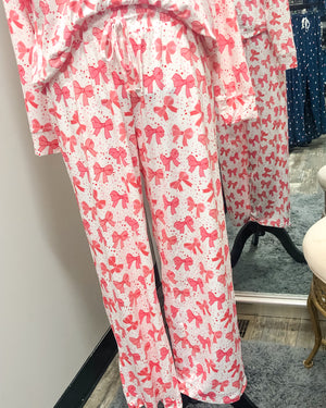 Annie Lounge Set - Red Bows