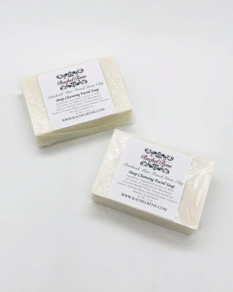Patchouli Mint French Green Clay Facial Soap Bar