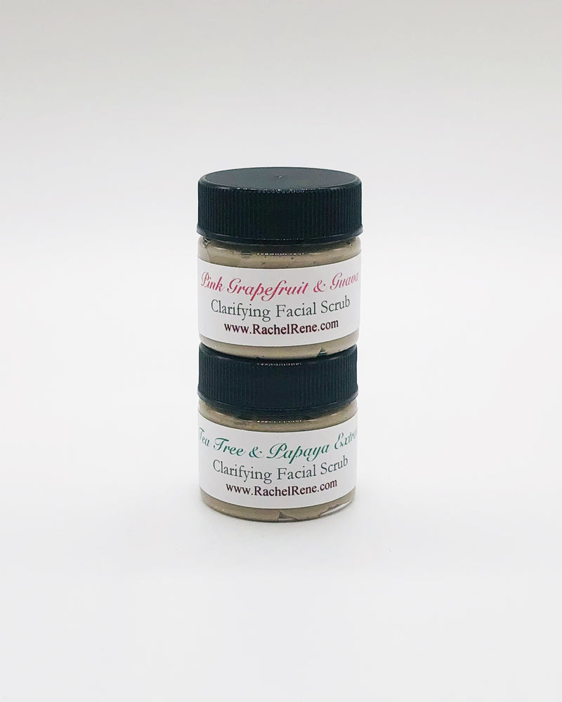 Facial Scrub Sample Set - Pink Grapefruit & Guava AND Tea Tree & Papaya