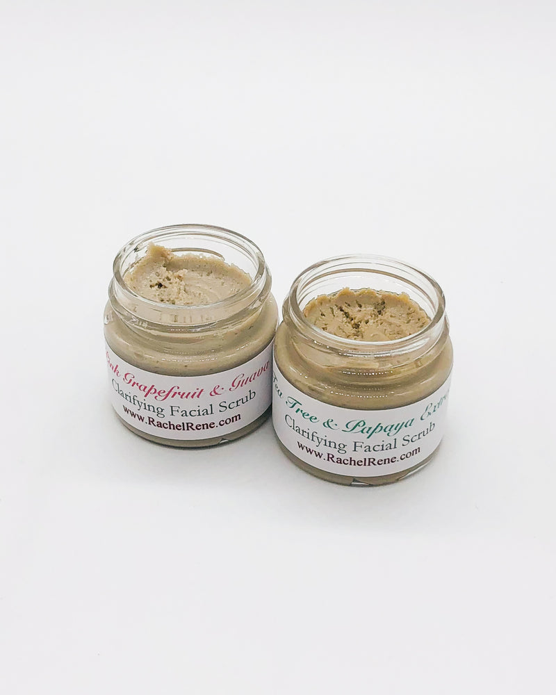 Facial Scrub Sample Set - Pink Grapefruit & Guava AND Tea Tree & Papaya