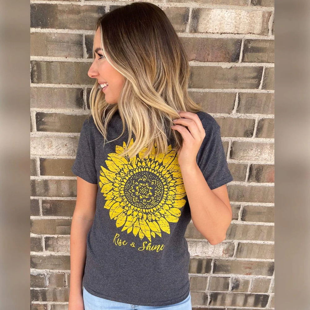 
            
                Load image into Gallery viewer, Sunflower Rise &amp;amp; Shine - Graphic Tee
            
        