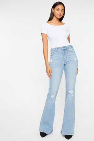 Odie High Rise Flare Jeans - Light Wash