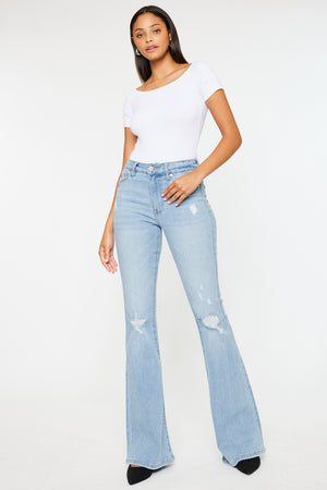 Odie High Rise Flare Jeans - Light Wash