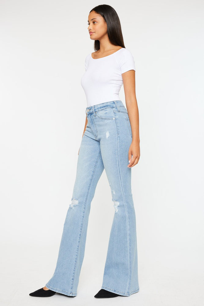 Odie High Rise Flare Jeans - Light Wash