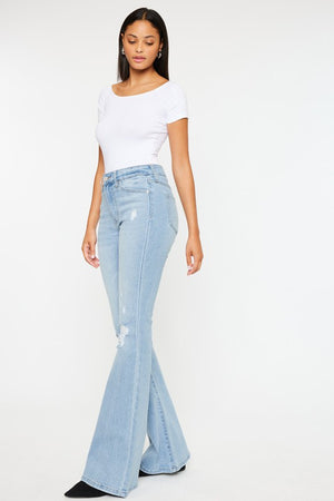 Odie High Rise Flare Jeans - Light Wash