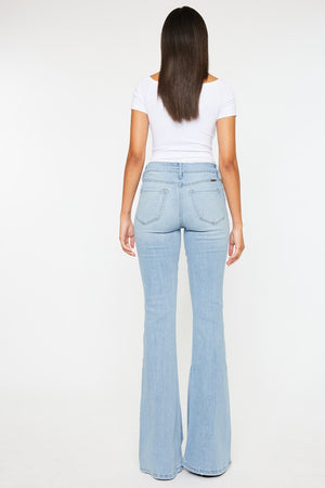 Odie High Rise Flare Jeans - Light Wash