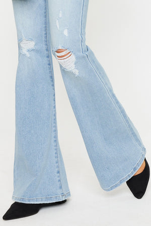 Odie High Rise Flare Jeans - Light Wash
