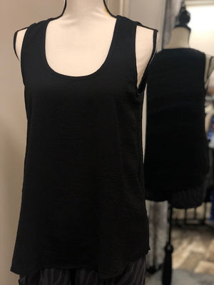 Airflow Scoop Neck Tank - Black