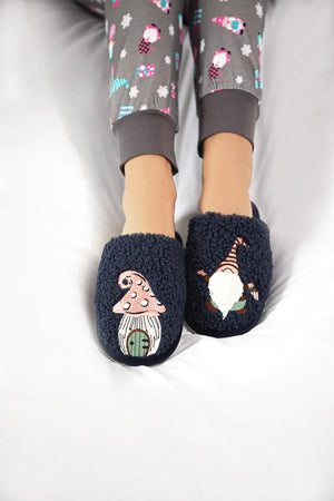 Women's Gnome & Mushroom Plush Hard Bottomed Slippers