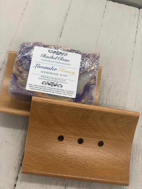 Soap Dish - Curved Bamboo Small