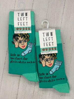 
            
                Load image into Gallery viewer, Life&amp;#39;s Too Short Retro Unisex Socks
            
        