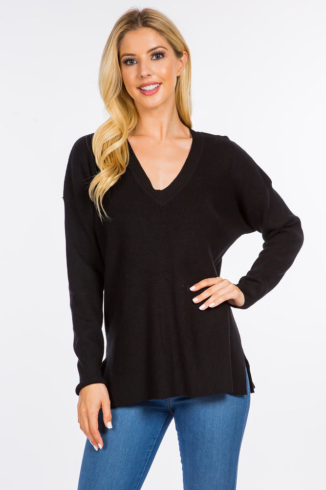 
            
                Load image into Gallery viewer, Waffle Knit Pullover - Black
            
        