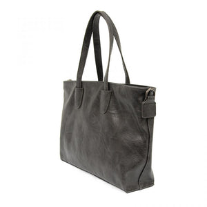 Storm Grey Michele Mid Size Zip Top Convertible Tote