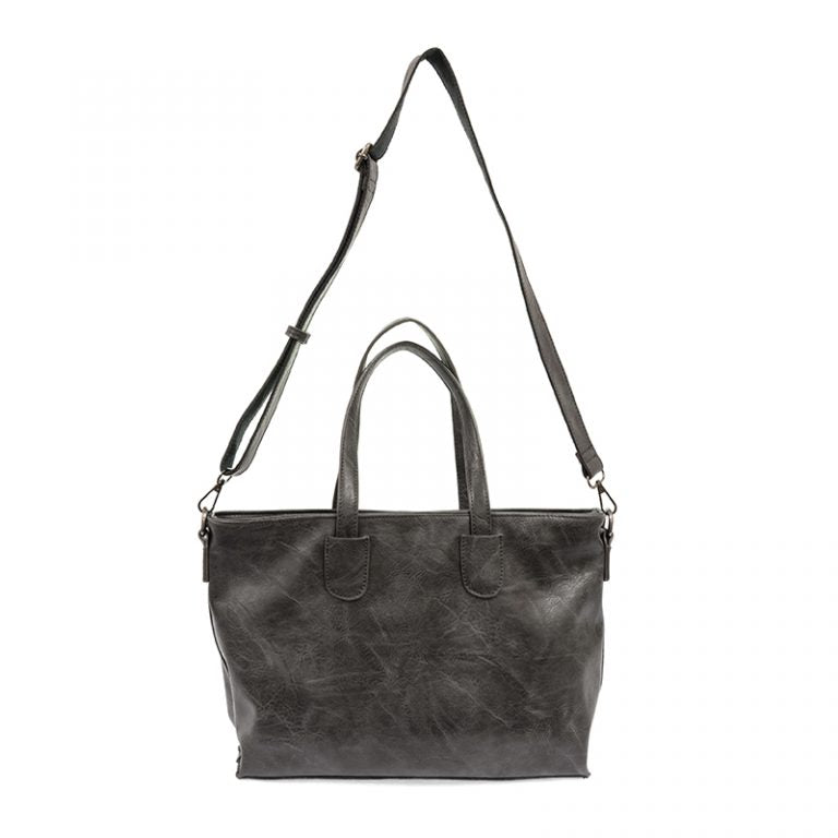 Storm Grey Michele Mid Size Zip Top Convertible Tote