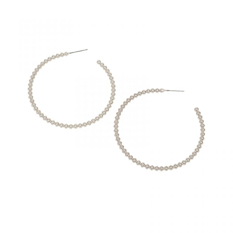 Mini Ball Hoop Post Earring
