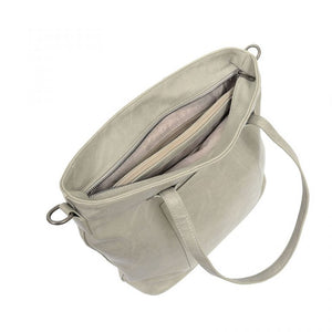Soft Grey Terri Traveler Top Zip Handbag