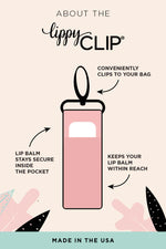 Pink Gold Plaid LippyClip® Lip Balm Holder