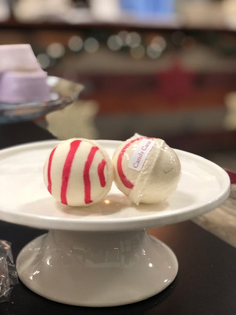 Candy Cane Bath Bombs