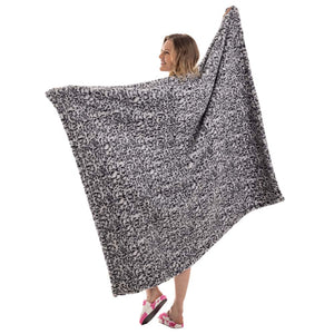 
            
                Load image into Gallery viewer, Gray Leopard Sherpa Blanket
            
        