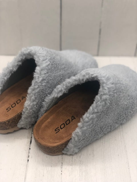 Grey - Cork Bottom Slippers