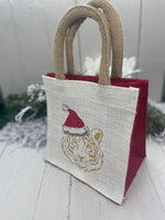 Tiger Santa Petite Gift Tote Red/White