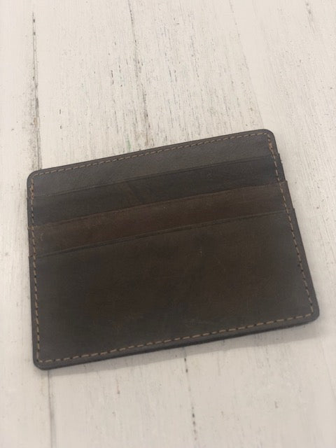 Embossed Leather Slim Wallet