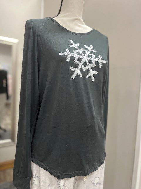 
            
                Load image into Gallery viewer, Charcoal Snowflake Top
            
        