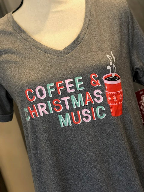 Coffee & Christmas Music - Sleep Shirt