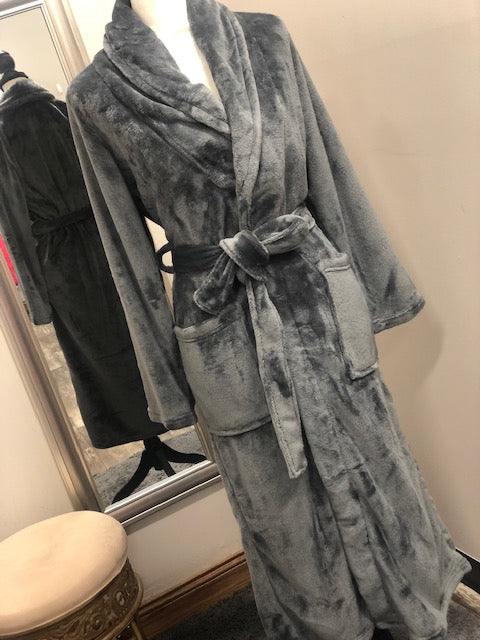 Charcoal Plush Robe