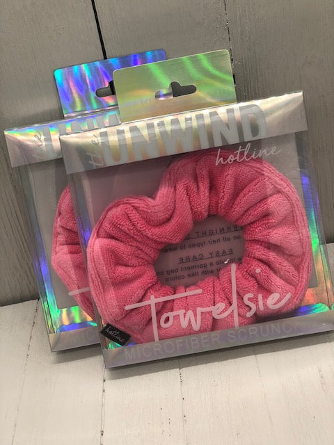 Hot Pink Towelsie - Microfiber Scrunchie