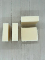 A plain white soap bar.