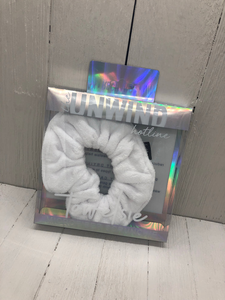 White Towelsie - Microfiber Scrunchie